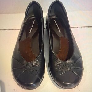 Roberto Vianni Women Marlene Italian Black Leather Slip On Shoes Size 8.5